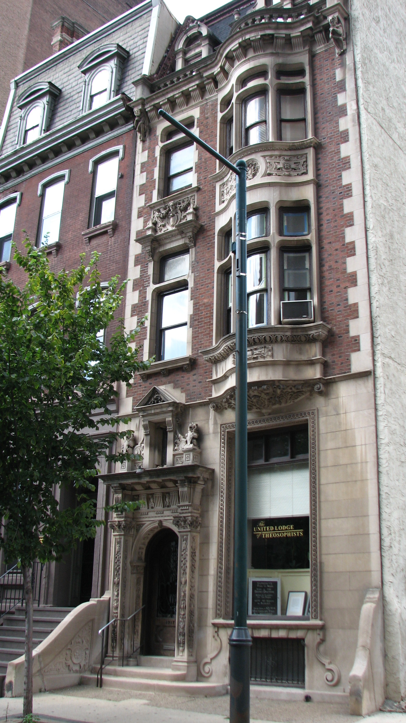 The elegant building at 1917 Walnut was designed by Joseph Huston.  