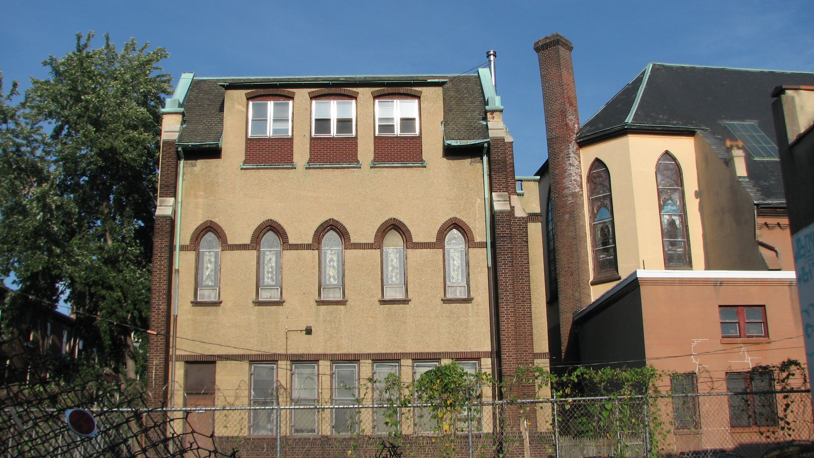 The former convent sits behind the church on Brandywine Street.