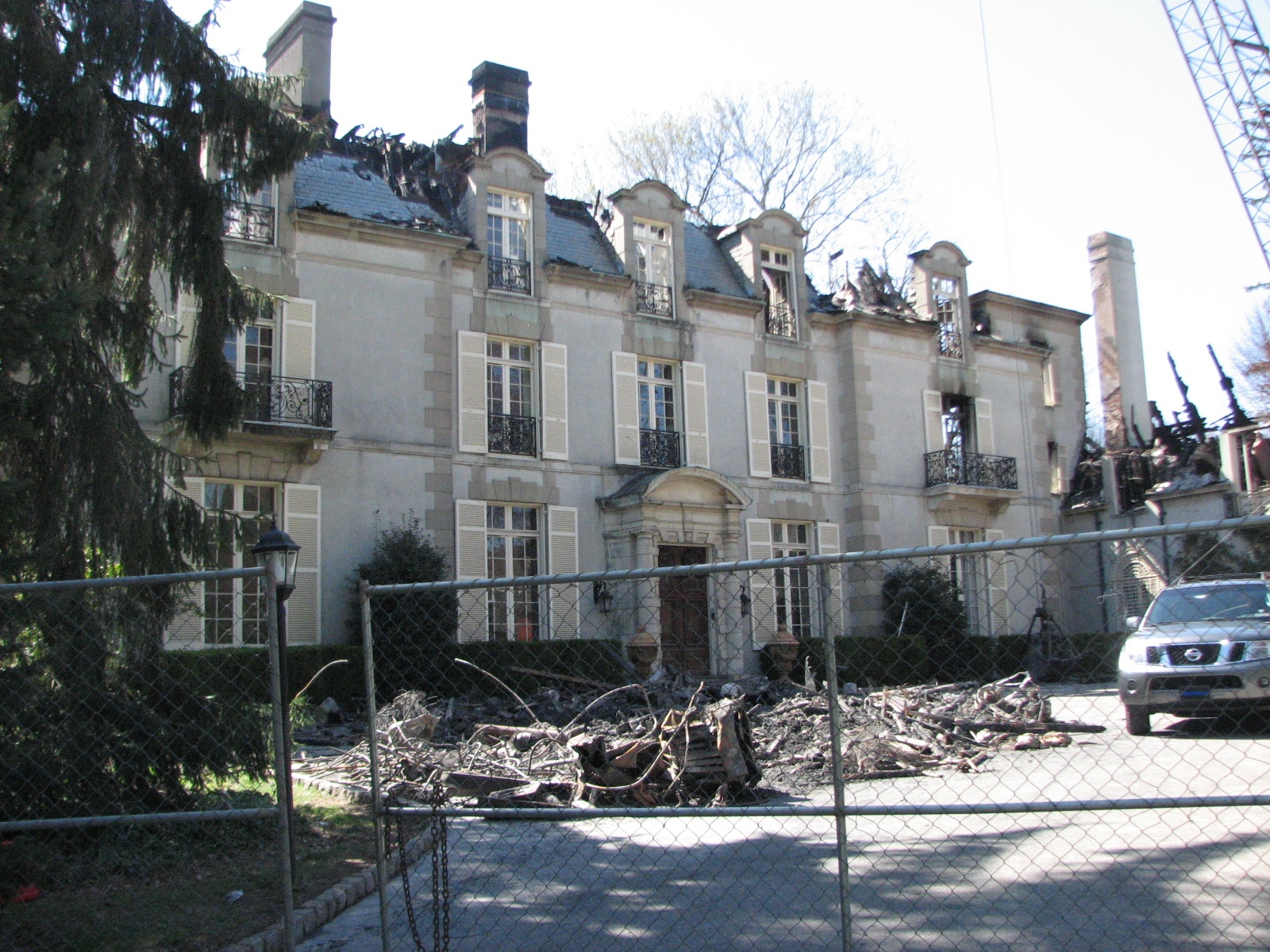 The main house after the fire on April 4.
