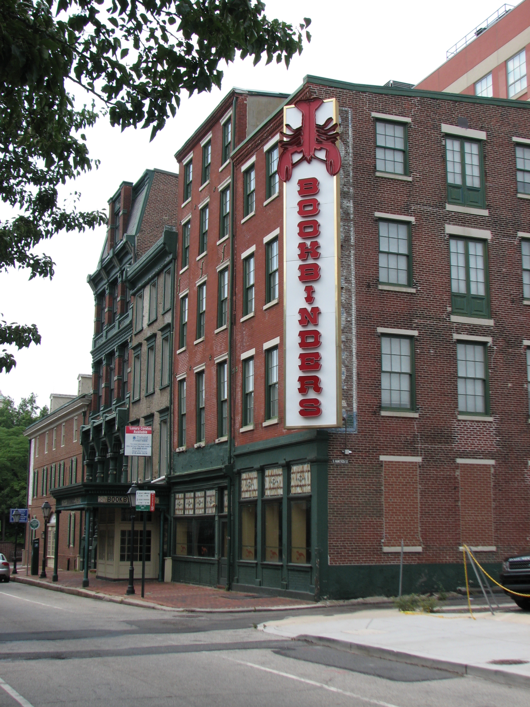 The former seafood restaurant occupied five buildings from 121 to 135 Walnut Street.