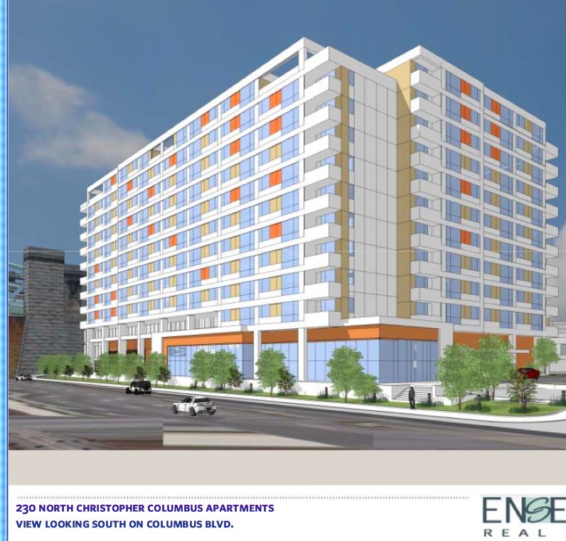 Rendering of Ensemble Real Estate's Delaware Avenue proposal. The architecture is not fully settled yet.