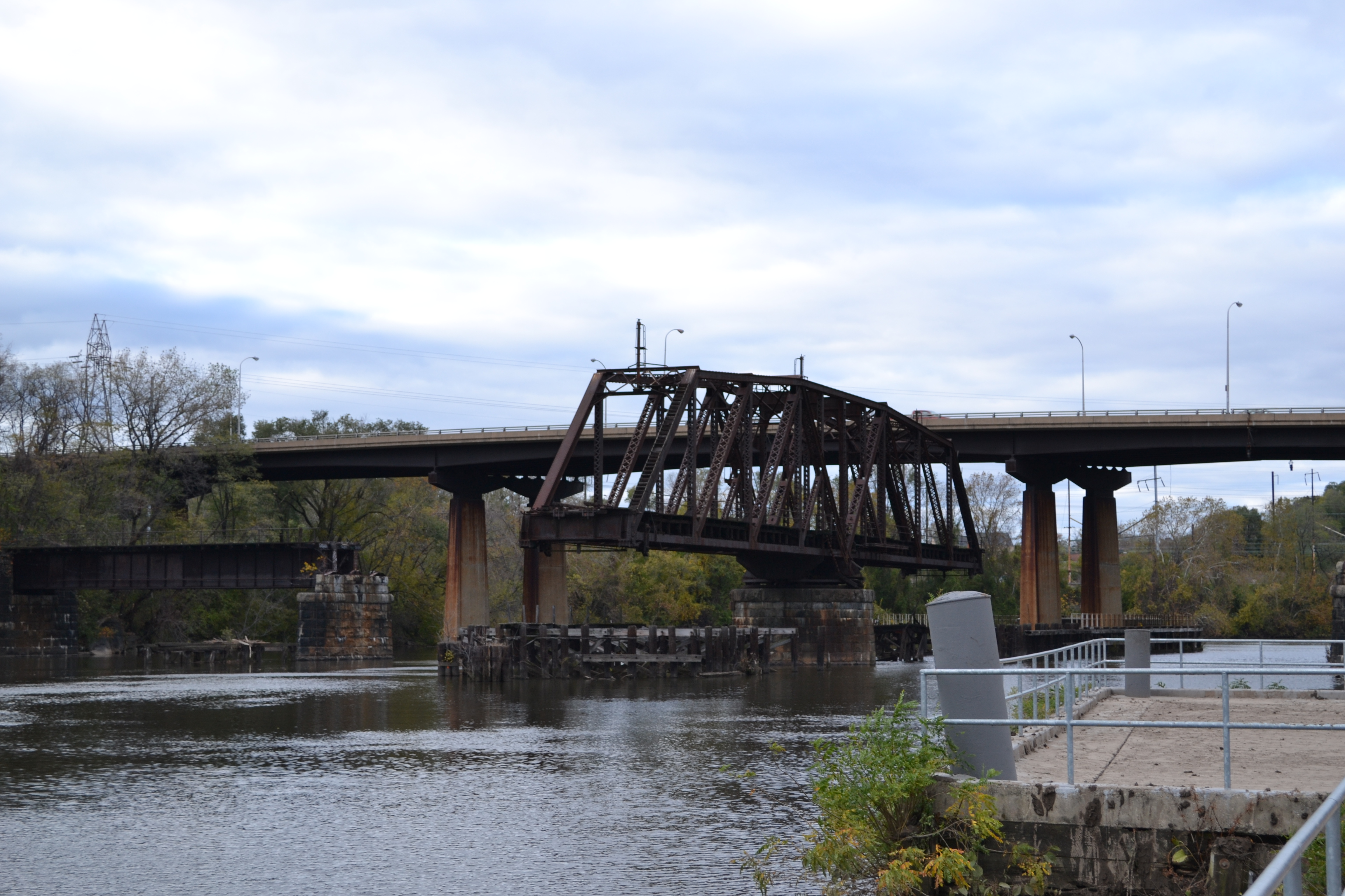 The PW&B bridge is abandoned and open, but some hope it could be rehabbed into a pedestrian and bicycle bridge to Bartram's Mile