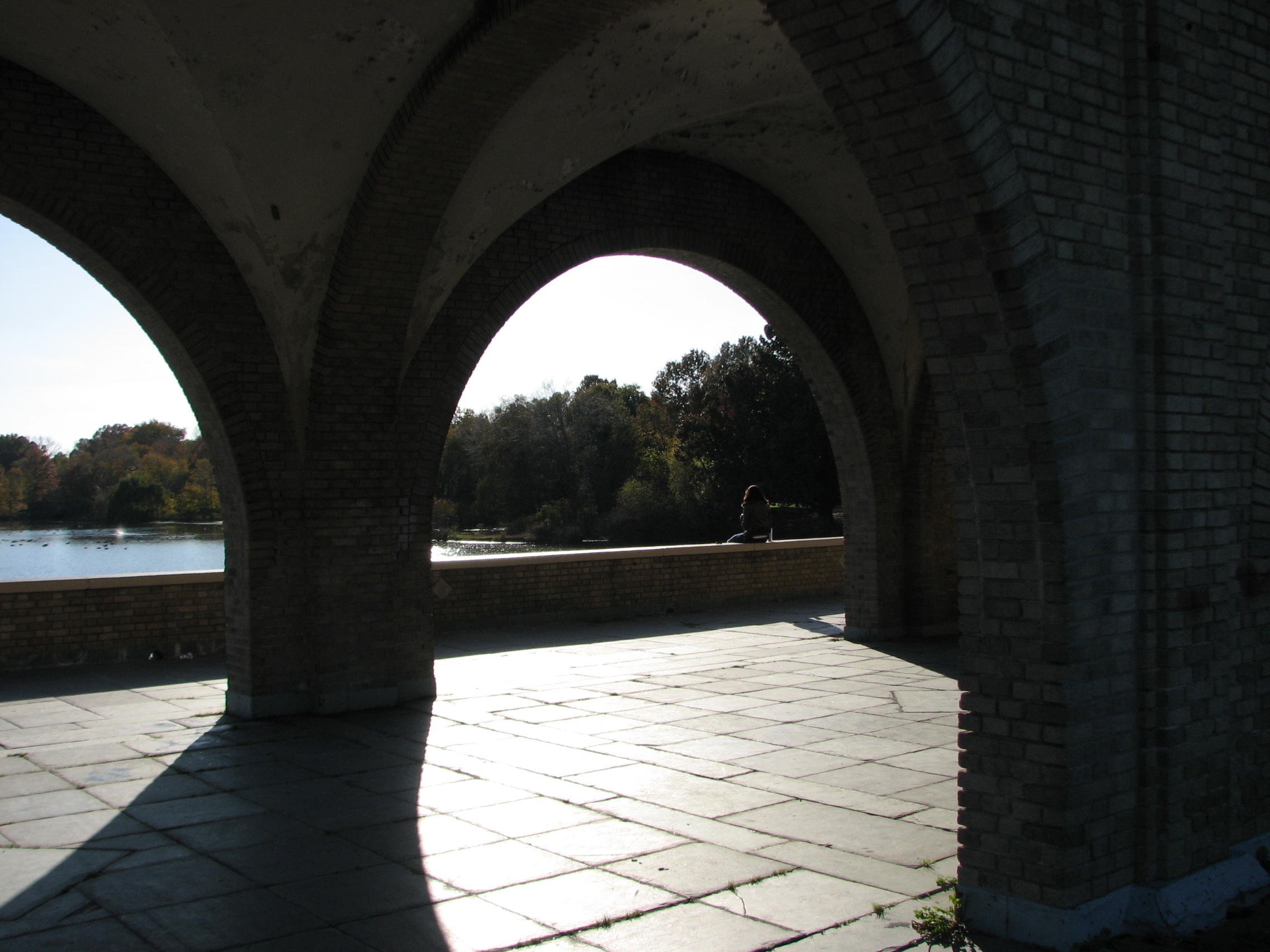 The arches of the Tea House frame magnificent views of the park.
