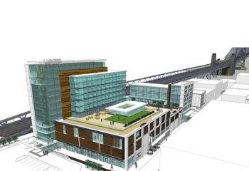 Proposed development at Fourth and Race. 