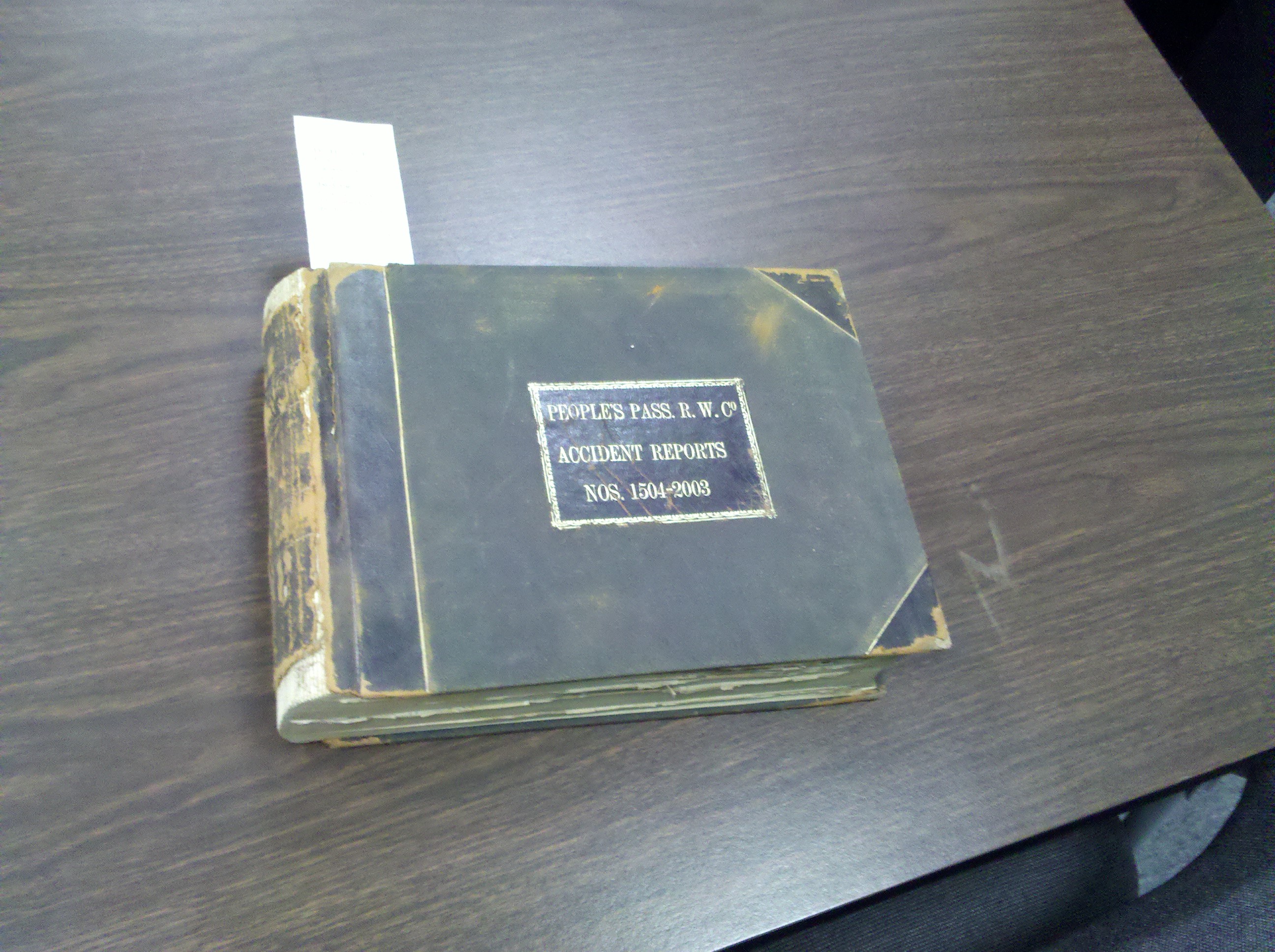 A 19th century collection of streetcar accident reports.