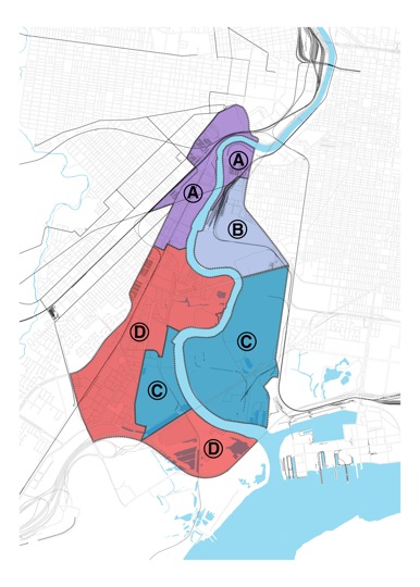A map from the Philadelphia Industrial Development Corporation indicates the Lower Schuylkill Master Plan’s 4,100-acre area