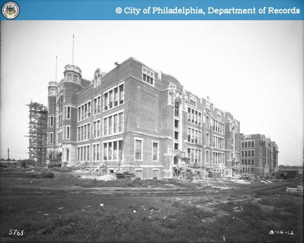 Near completion 1912. The building cost $1.176 million. PhillyHistory.org