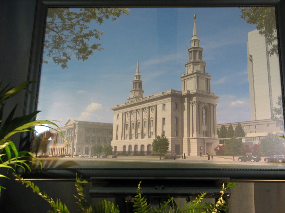 A rendering of the Philadelphia temple