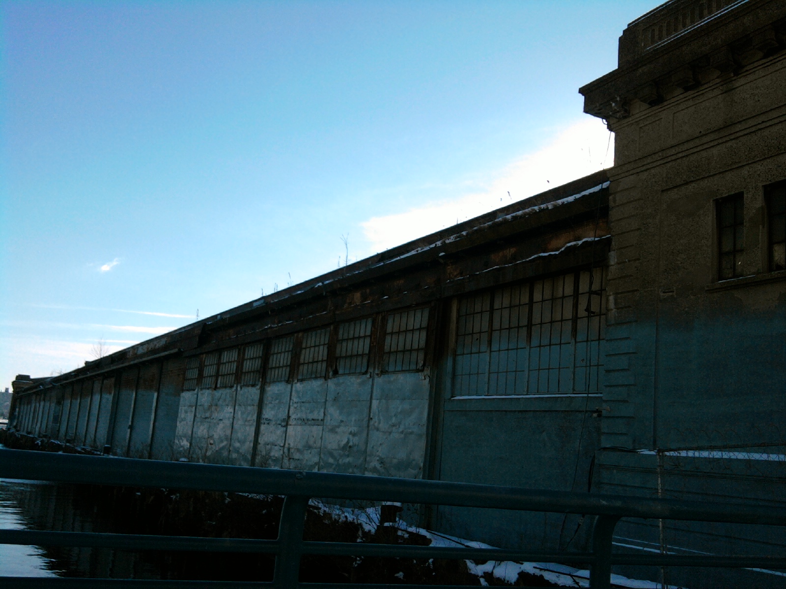 Pier 9, before recent roof and window improvements, from Race Street Pier