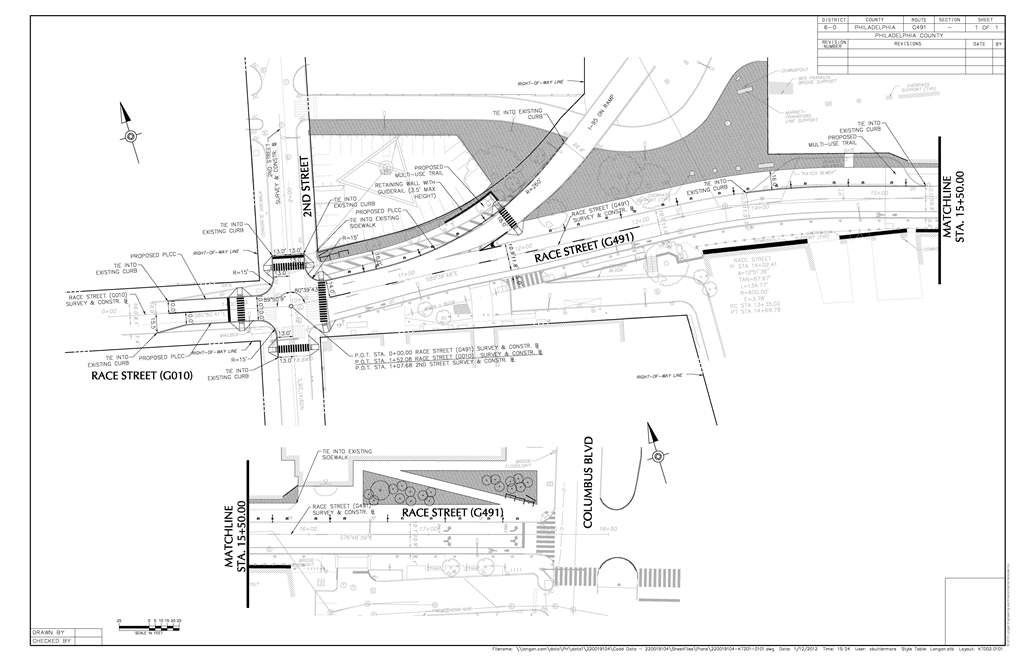 A look at Race Street and the I-95 access ramp. Ideas have not been finalized.
