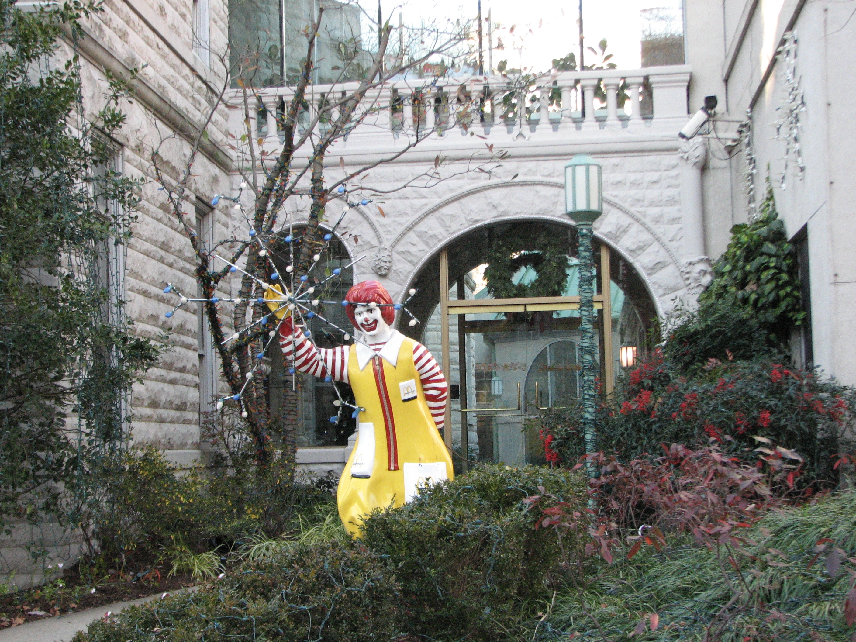 The beloved mascot welcomes young guests to the Ronald McDonald House, 3925 Chestnut St.