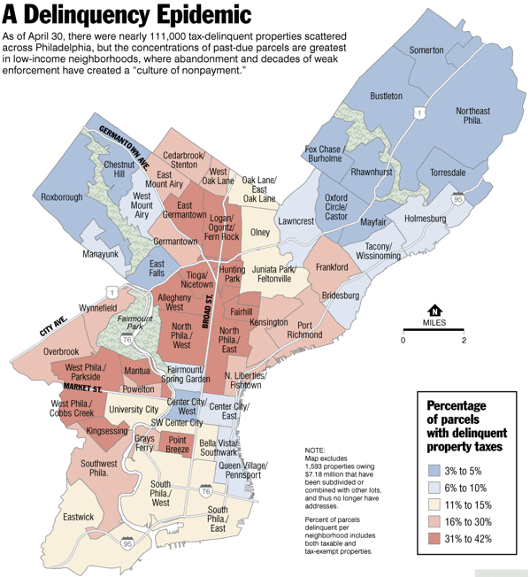 Mapping tax delinquent properties in Philadelphia