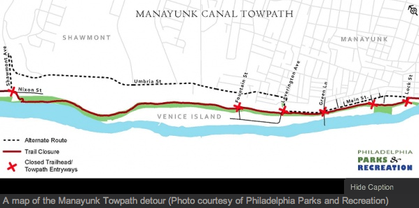 Manayunk Towpath improvement project nears completion while canal dredging gets underway