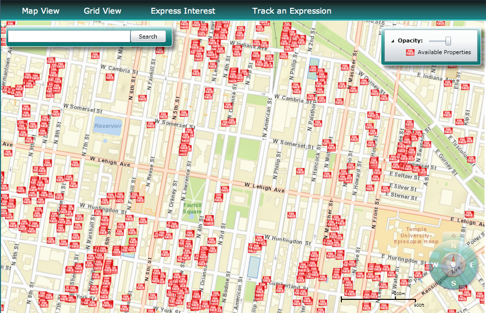 City owned properties, mapped and ready to sell.