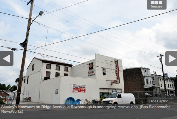 Stanley's Hardware on Ridge Avenue in Roxborough is undergoing renovations. (Bas Slabbers/for NewsWorks)