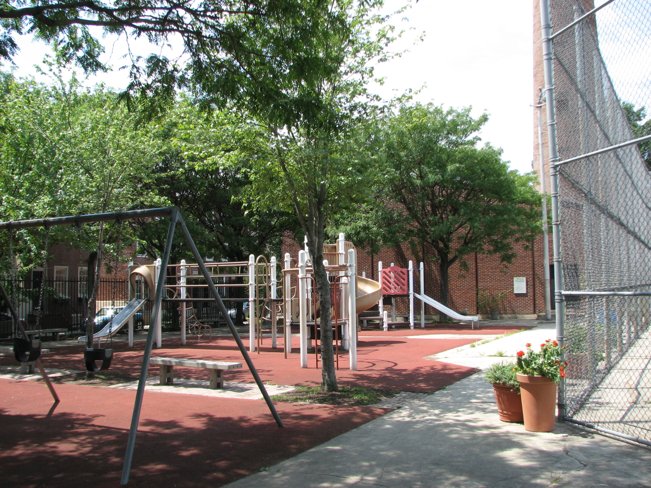 The playground and tot lot are well maintained by the city Parks & Rec department.