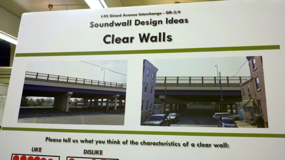 An example of clear sound walls.