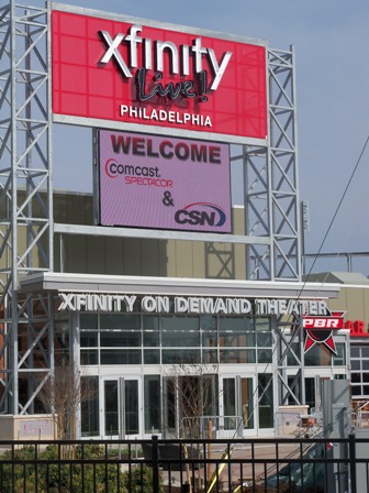 XFINITY Live! is scheduled to open on March 30 and is located in the Wells Fargo Center Complex.