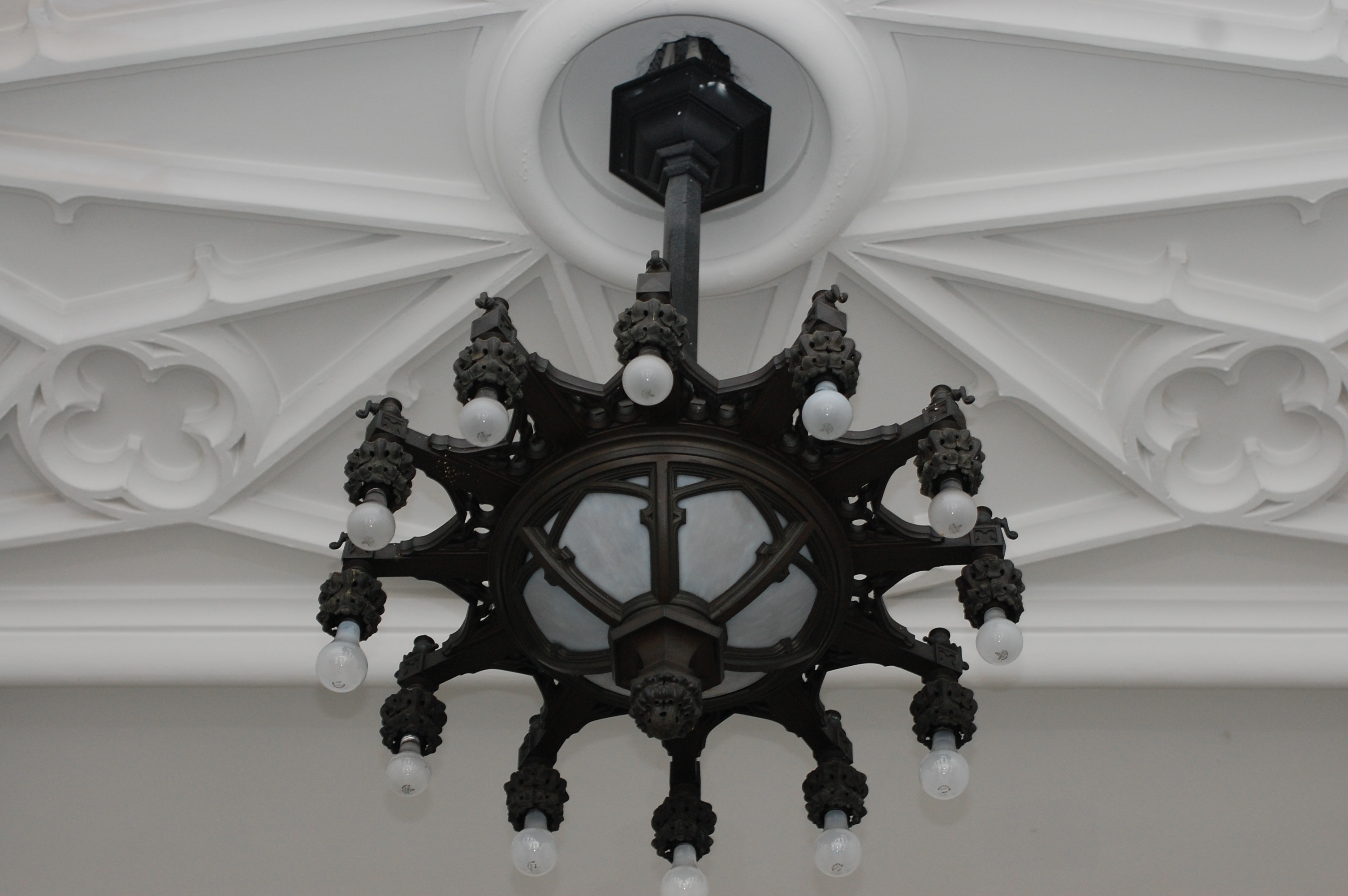 Ornate plasterwork can be found in locations throughout the school.