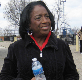 Philadelphia Councilwoman Marian Tasco, seen here at the 2011 Rising Sun Avenue Clean-up, announced City Council will hold a public budget hearing in Lawncrest. File photo/Ian Romano