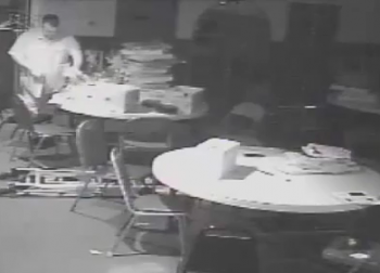 Surveillance footage shows a theft in the basement at SmokeEaters Pub. Image/Philadelphia Police