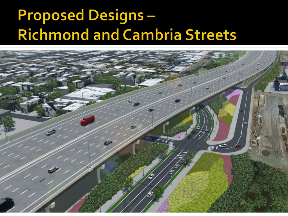 PennDOT's proposed design for Richmond and Cambria streets