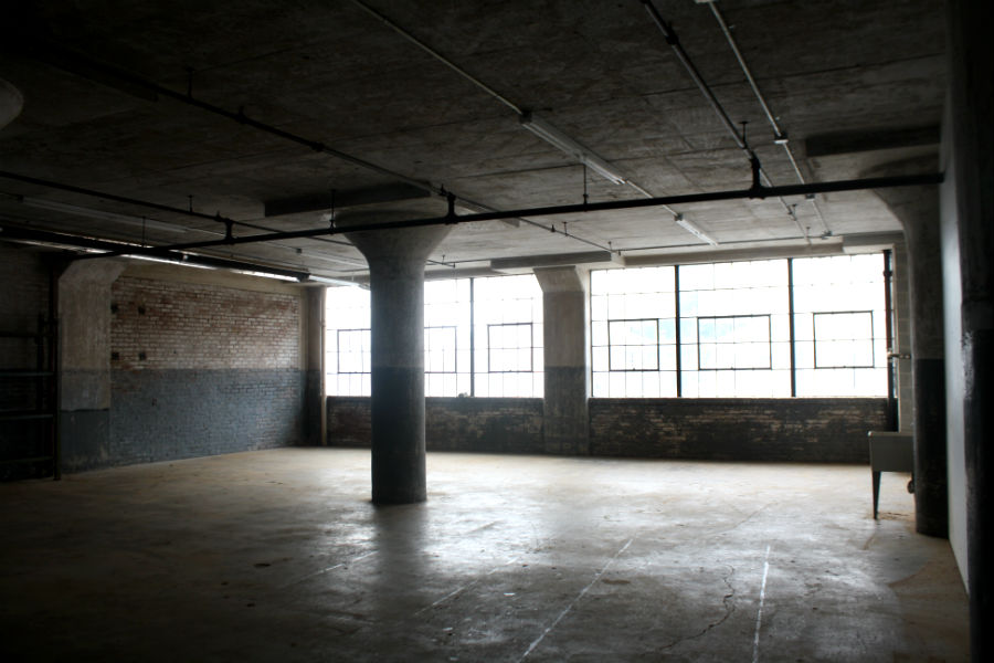 Vacant space at Globe Dye Works