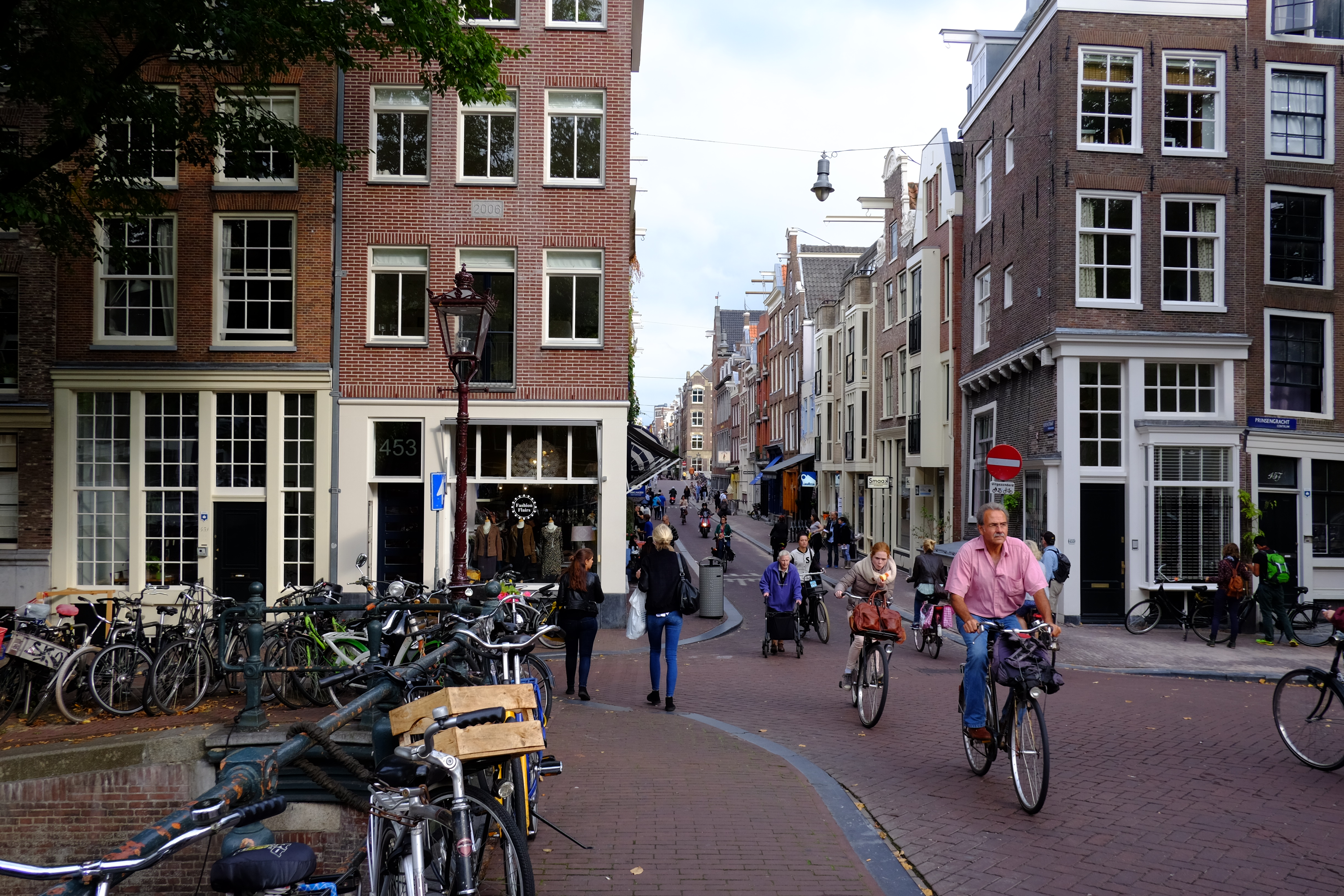 In Amsterdam, bike parking and bike traffic. 