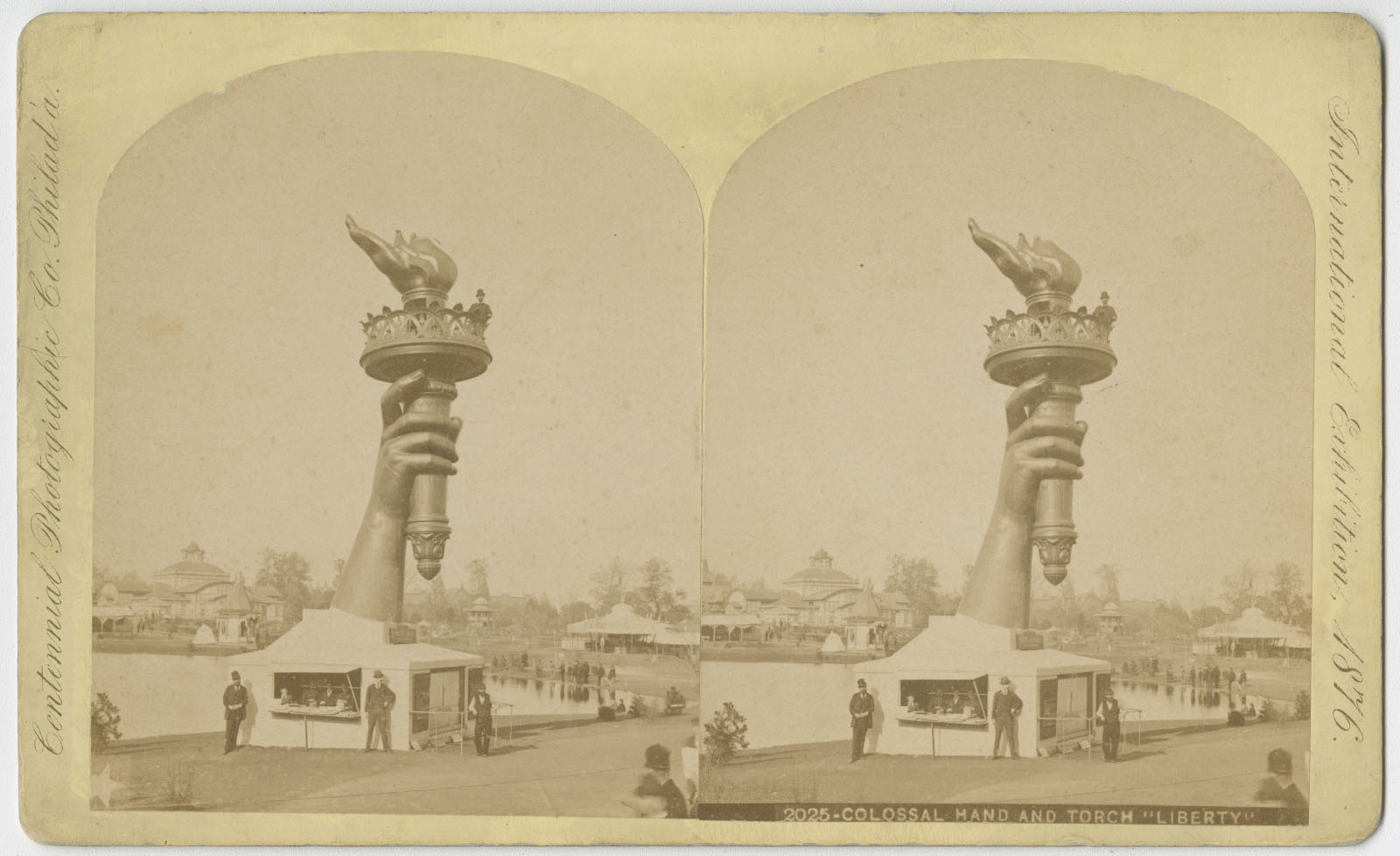 Colossal hand and torch 'Liberty' | Philadelphia: Centennial Photographic Company, 1876. | Library Company of Philadelphia