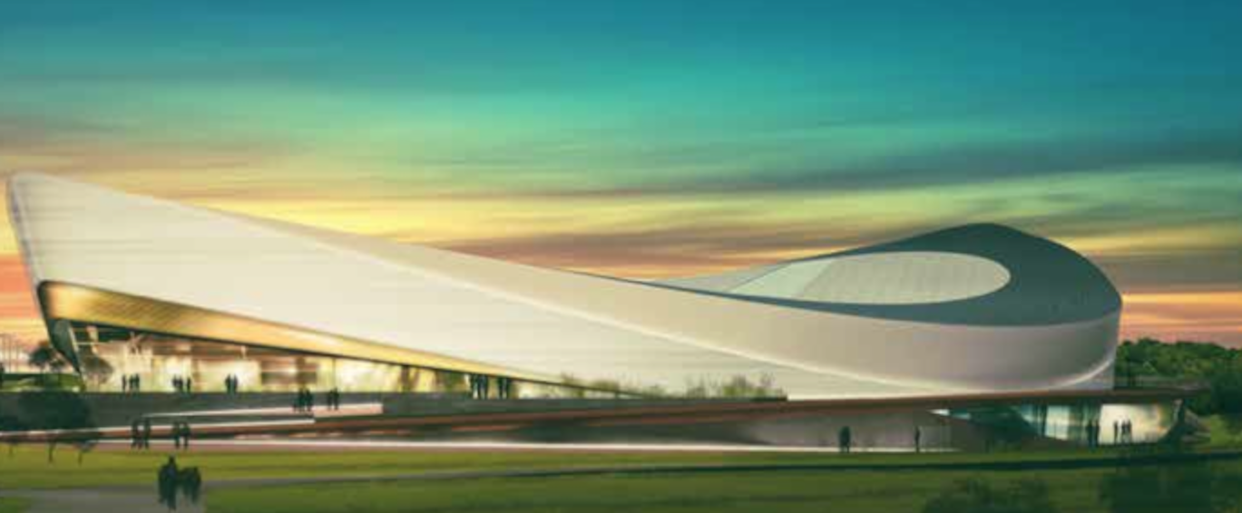 Concept drawing of $100 million velodrome at FDR Park