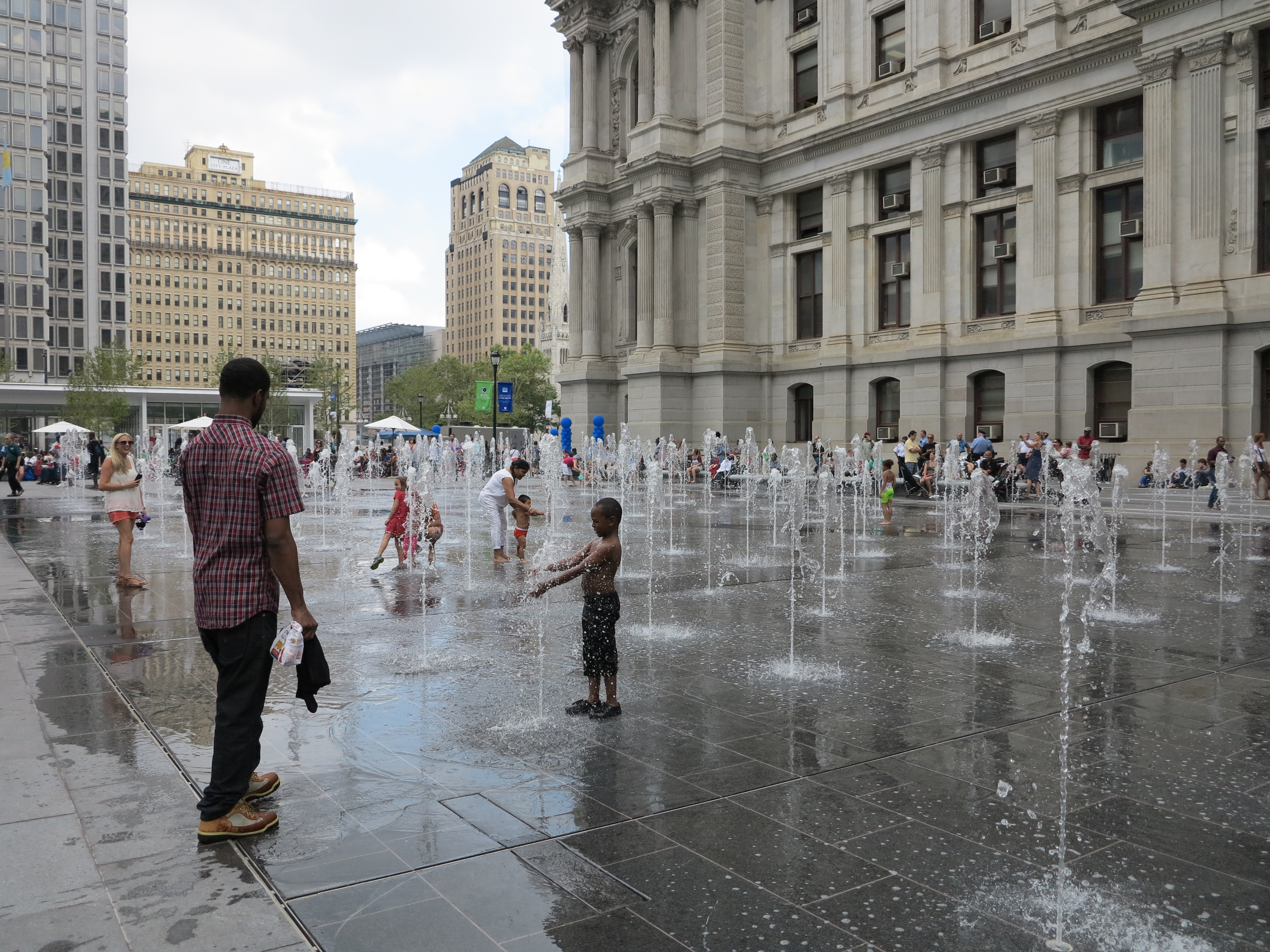 Dilworth Park fountains meant for play on hot days