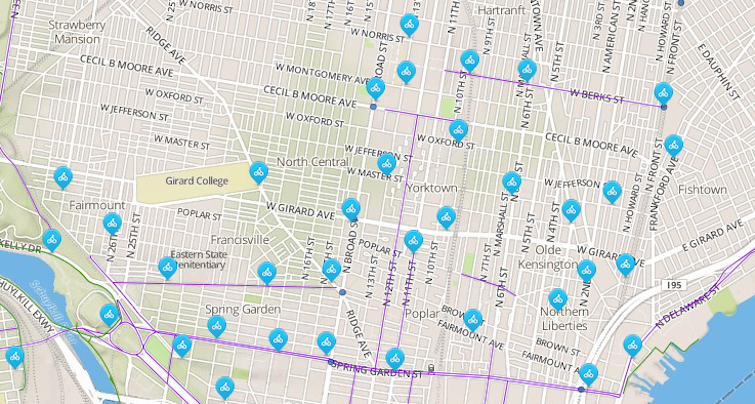North Philly bike share Phase One