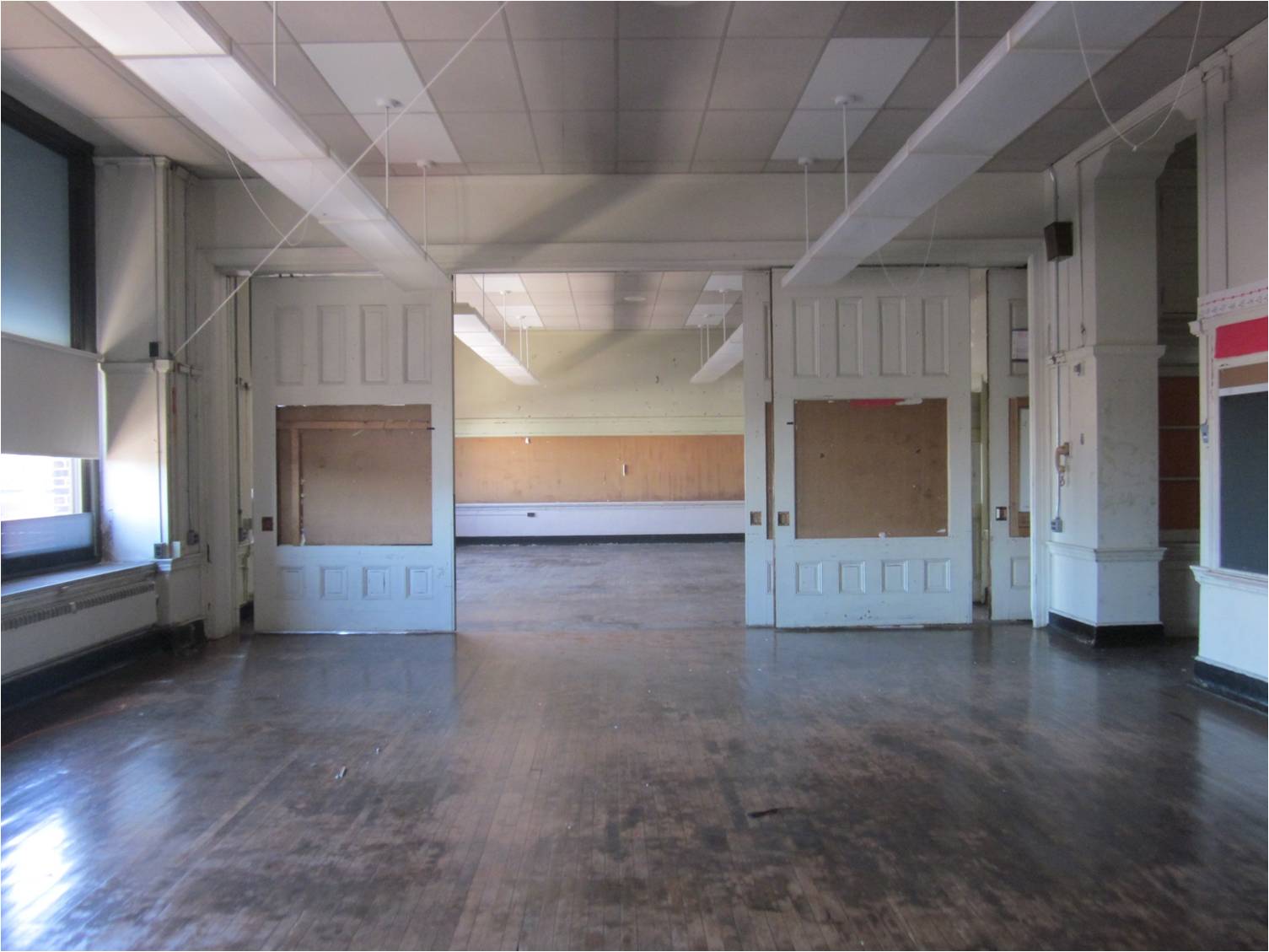 Old Frances Willard School has sliding classroom partitions, offering a flexible layout | courtesy of Community Design Collaborative