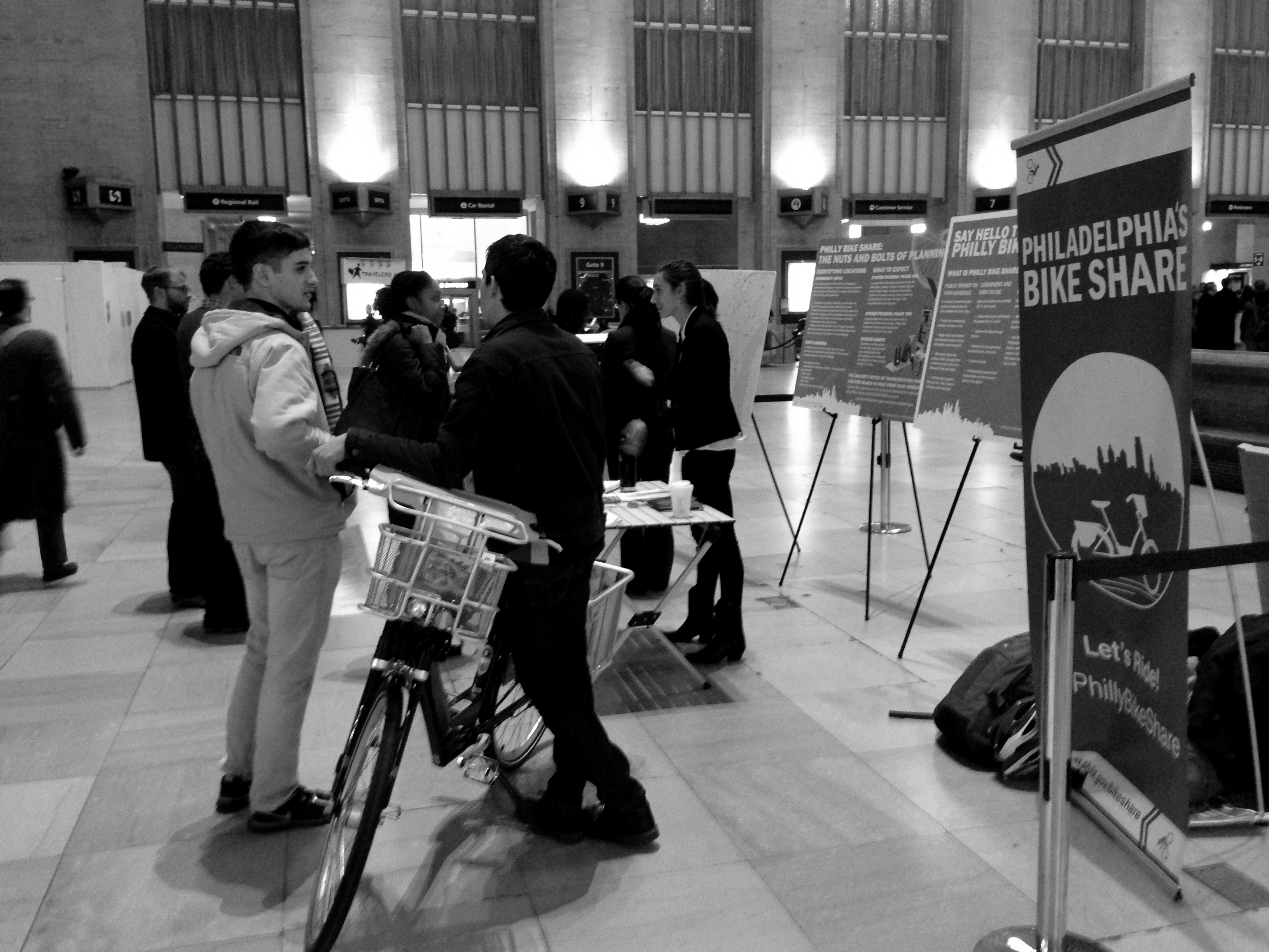 Philly Bike Share open house at 30th Street Station, November 2014