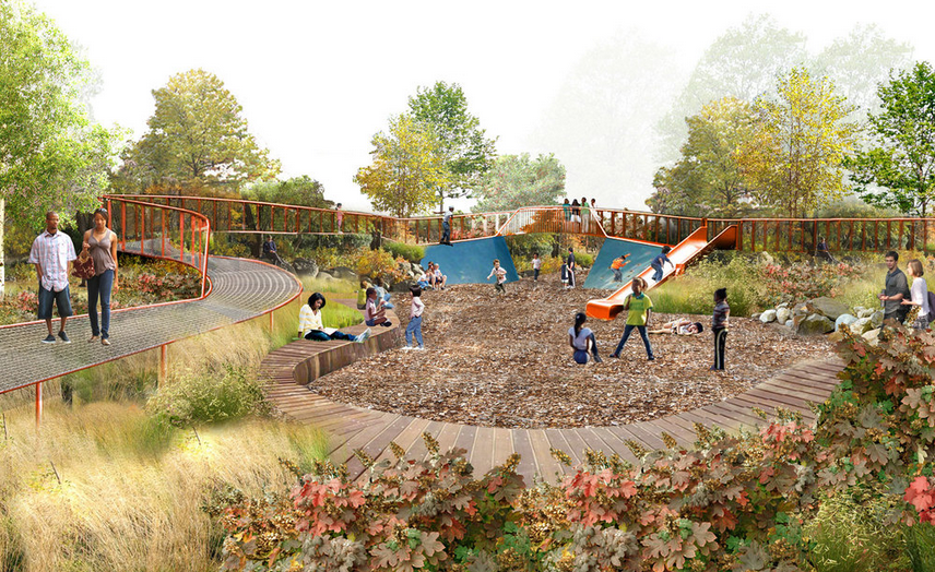 One of Centennial Commons rustic play areas | Studio Bryan Hanes