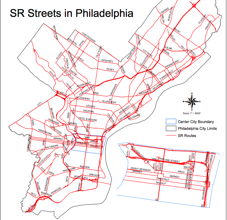 State Routes in Philadelphia