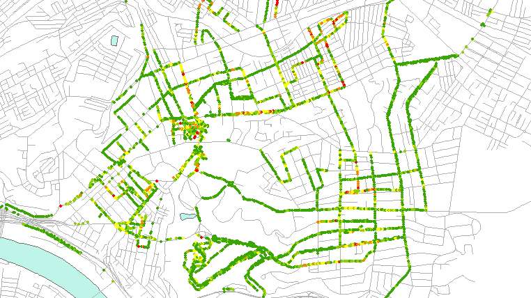 Street inspections: A sample city map (Image courtesy of Christoph Mertz)