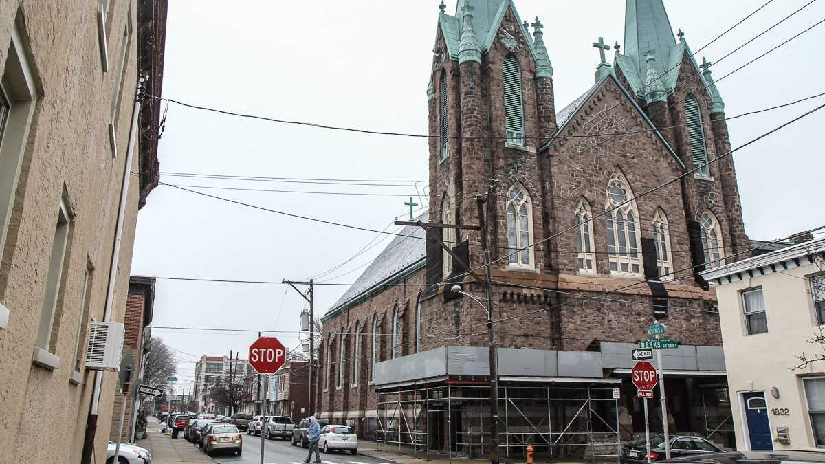 St. Laurentius Church is a Fishtown landmark. (Kimberly Paynter/WHYY)