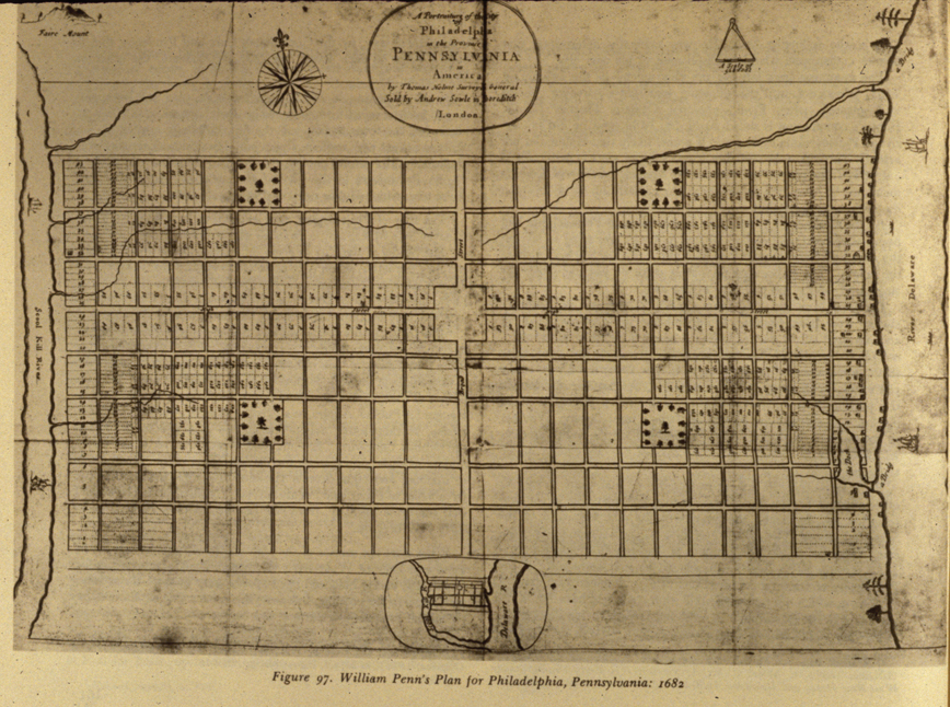 William Penn's 1682 Plan for Philadelphia