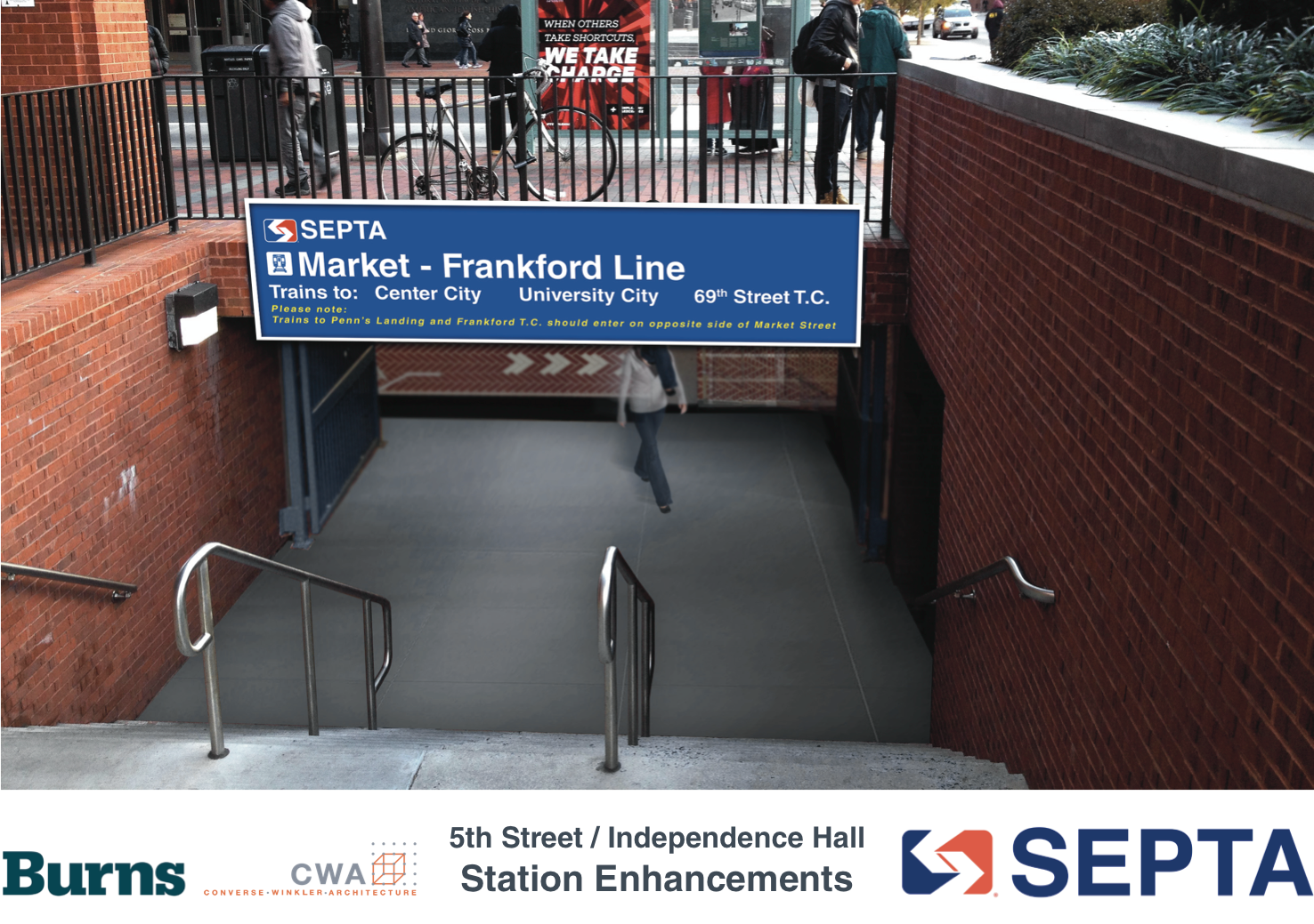5th Street / Independence Hall: NE entrance will see limited changes | courtesy of SEPTA