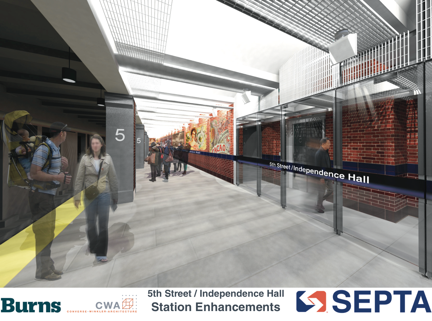 5th Street / Independence Hall: Platform rendering | courtesy of SEPTA