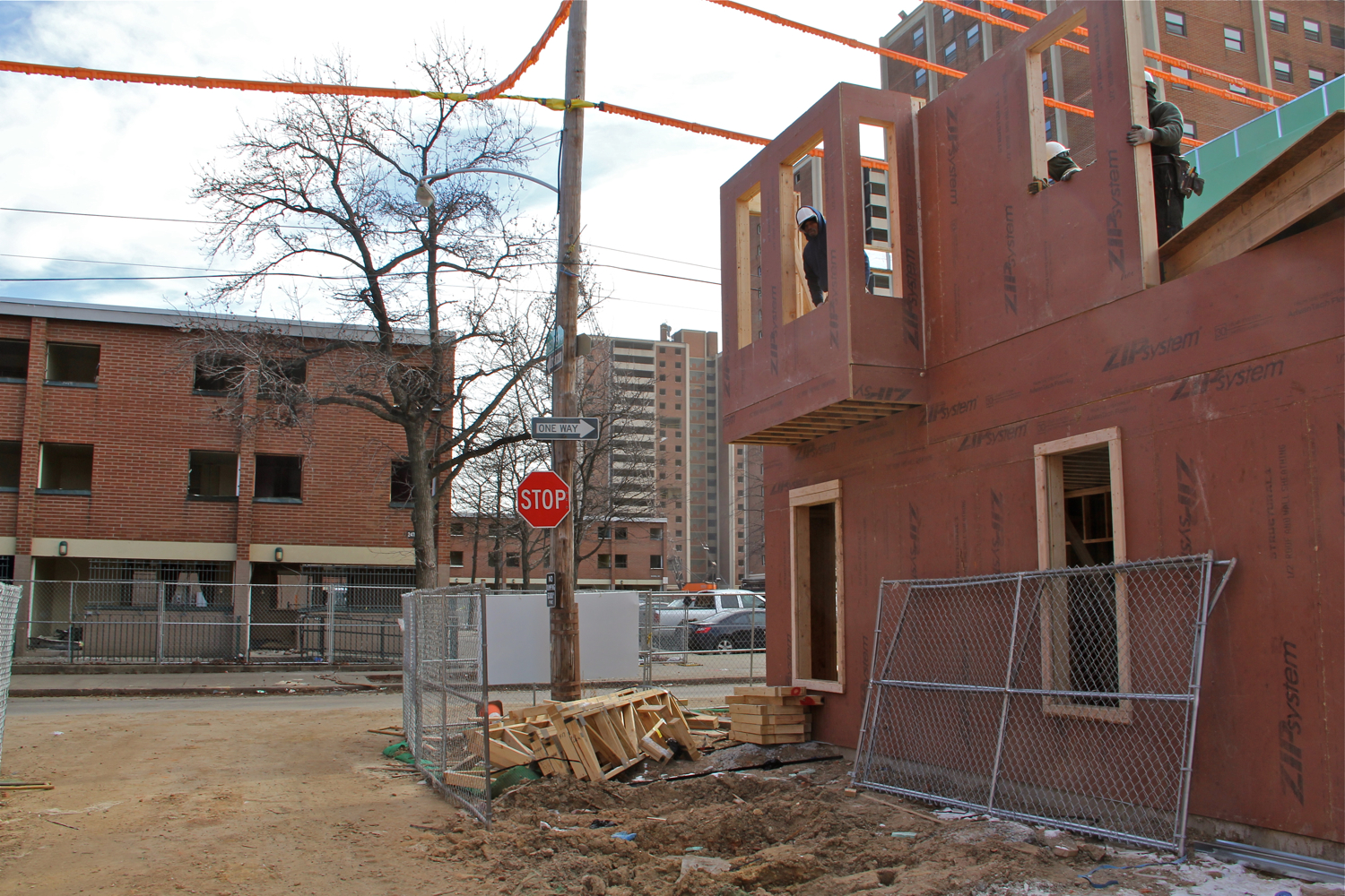 Blumberg low-rises and new construction in progress. February, 2016 | Emma Lee/WHYY