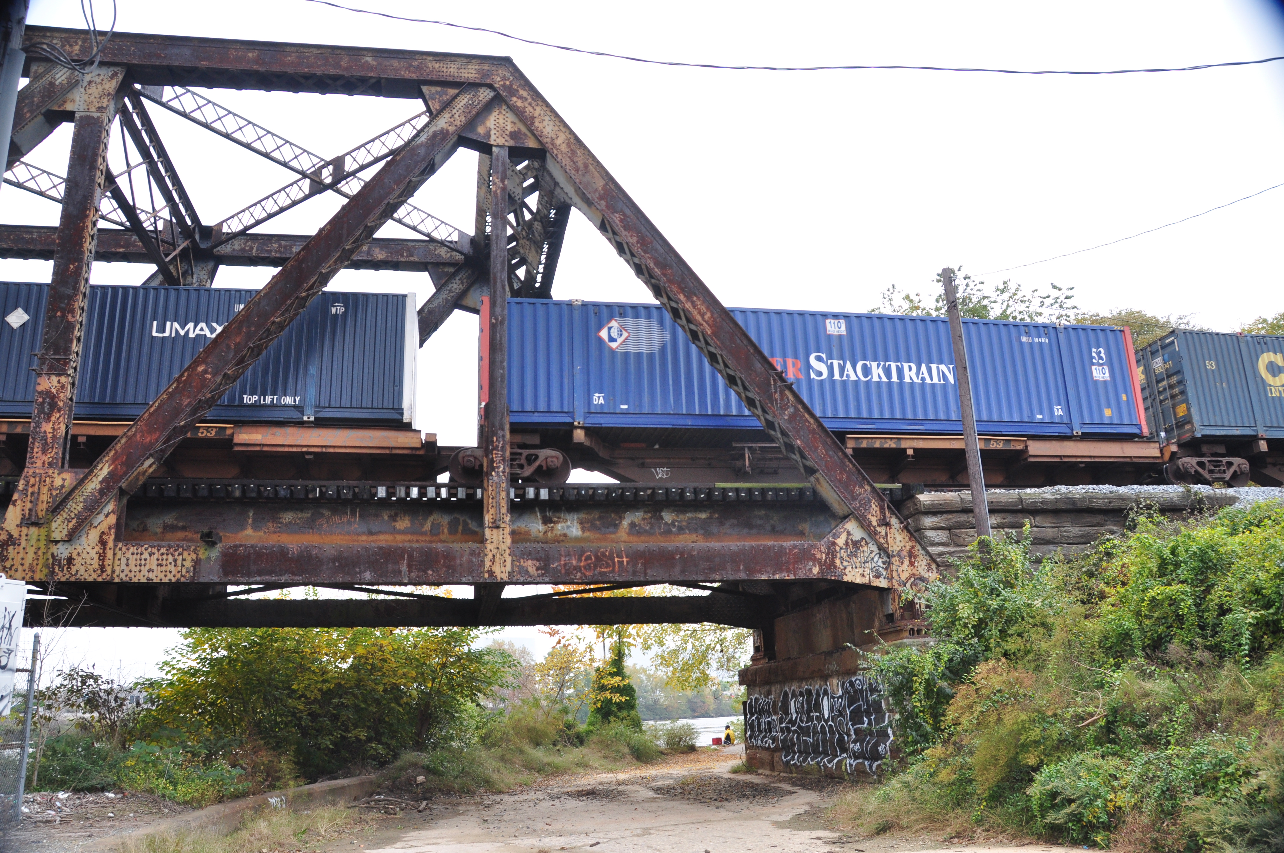 Bartram's Mile -- CSX freight rail next to Bartram's Garden