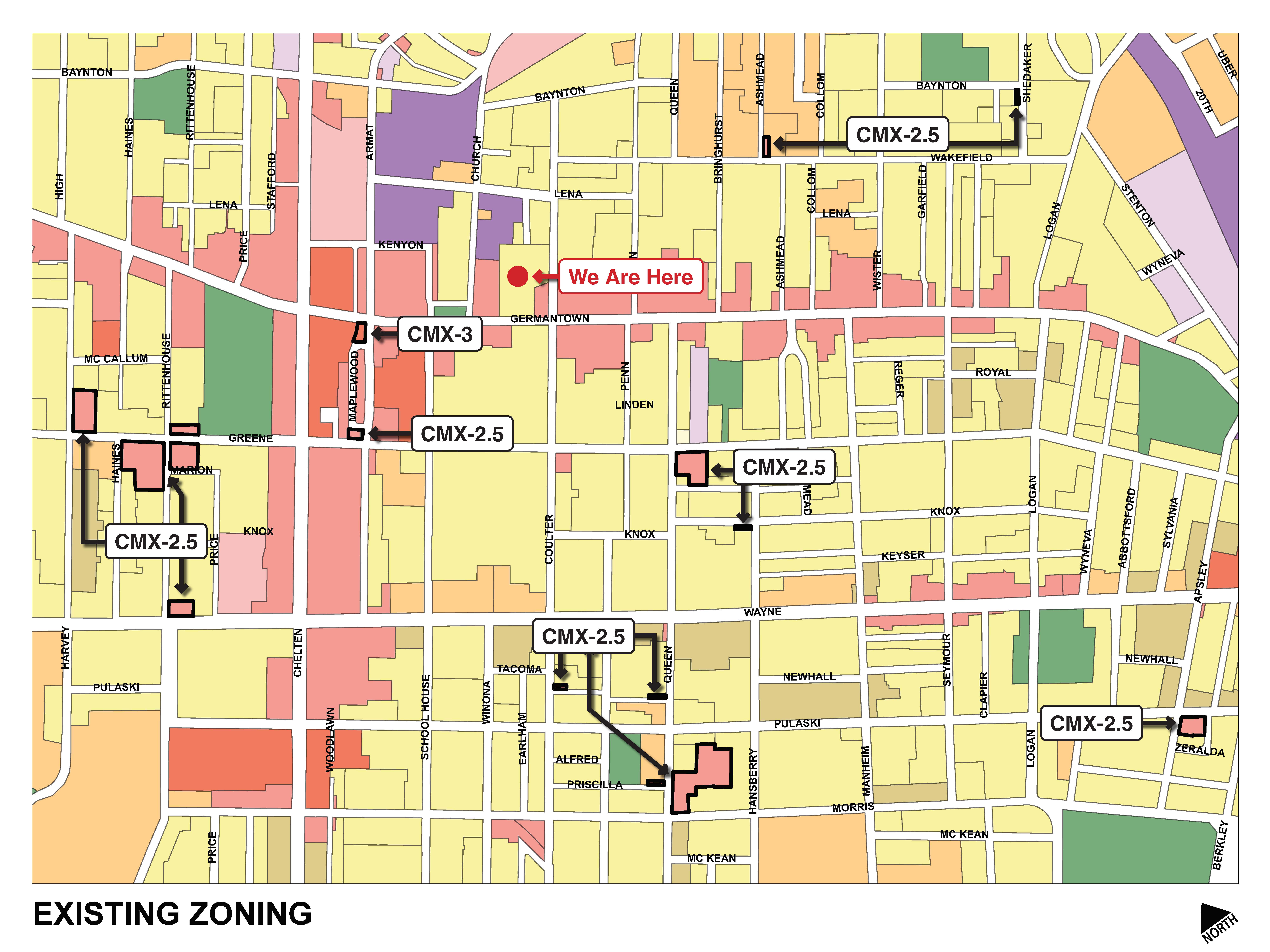 Lower and Central Germantown Existing Zoning (Sept. 2016)