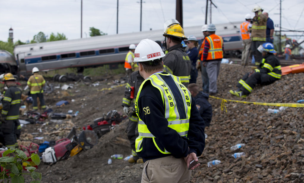 member robert sumwalt on the scene of the amtrak train 188 derailment in philadelphia pa flickr photo sharing 