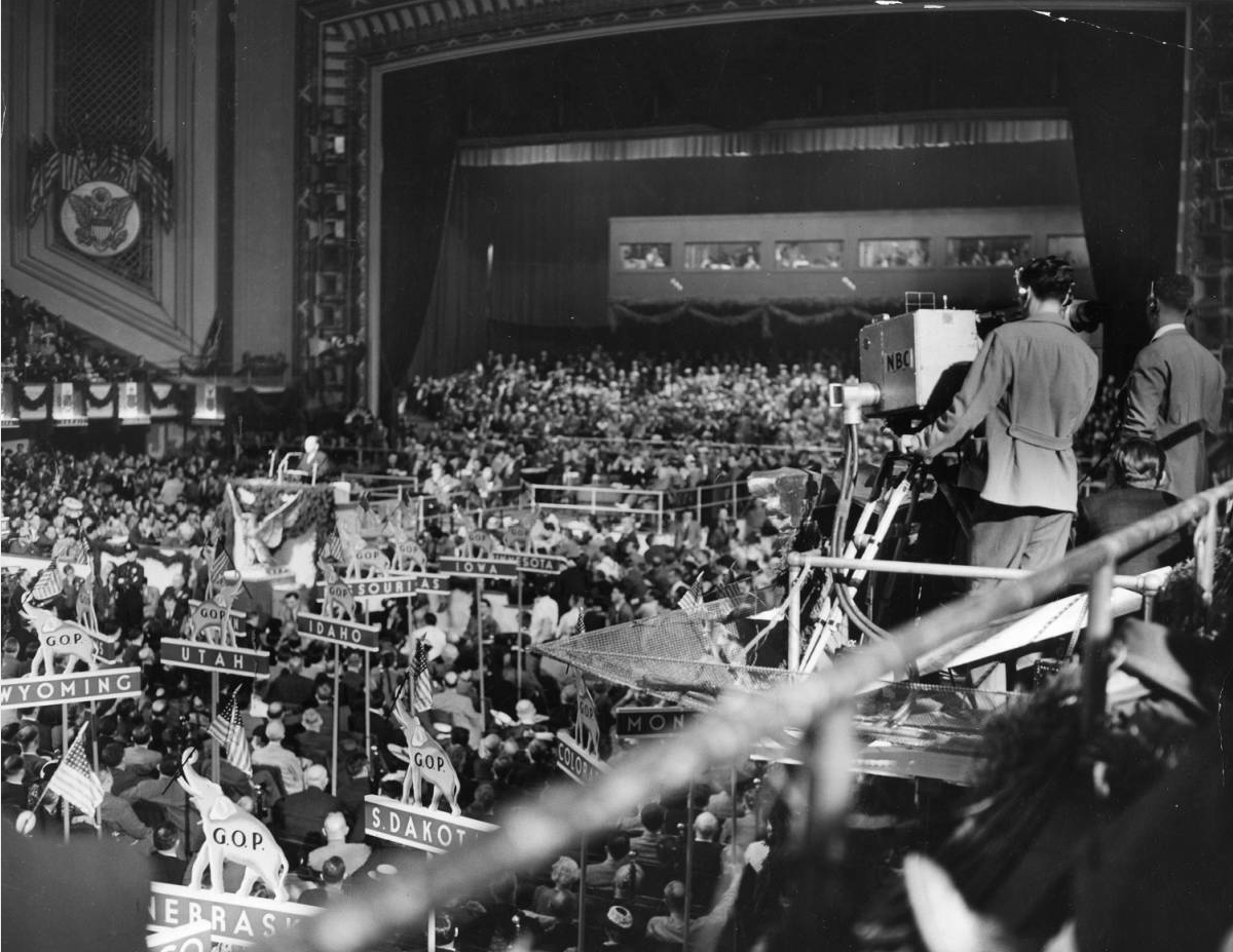 NBC filming inside the 1940 Republican Convention in Philadelphia | Evening Bulletin | Special Collections Research Center, Temple University Libraries, Philadelphia, PA