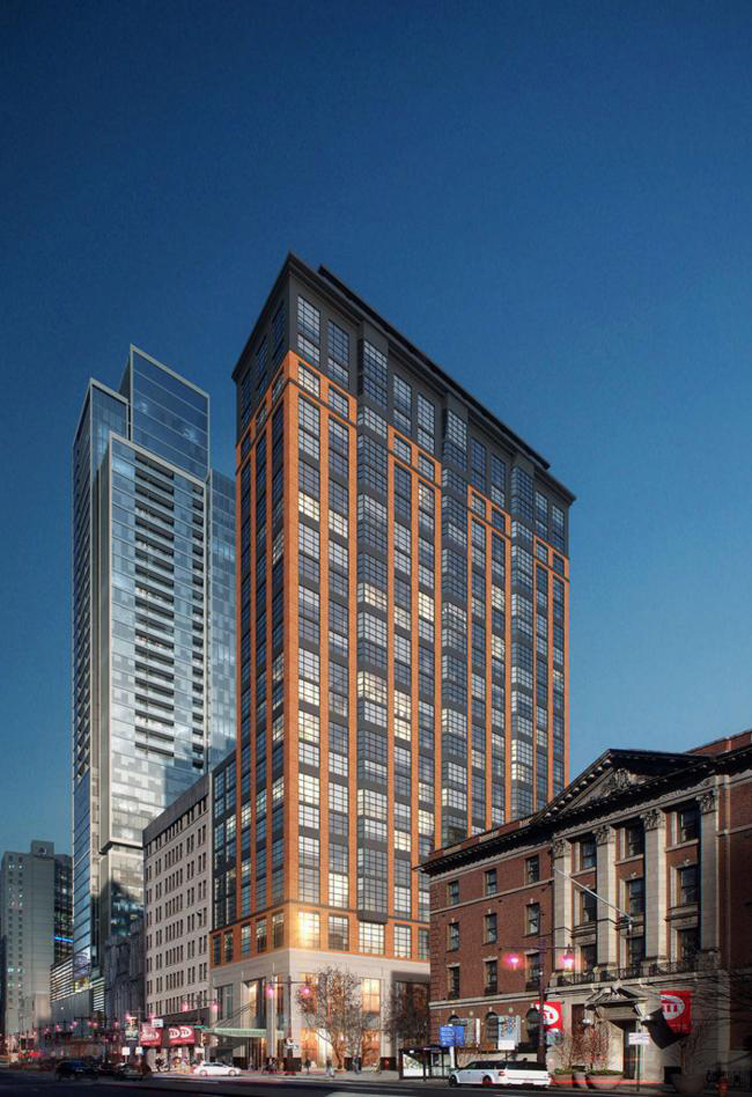 Rendering of proposed Hyde Hotel at Broad and Pine streets.