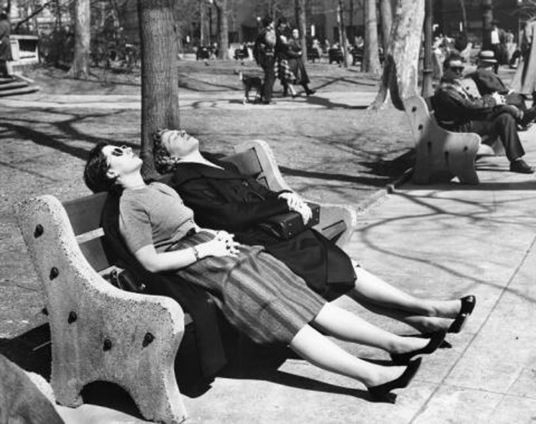 Sunning in Rittenhouse Square, 1961 | Evening Bulletin, Temple Special Collections Research Center, Temple University Libraries, Philadelphia, PA