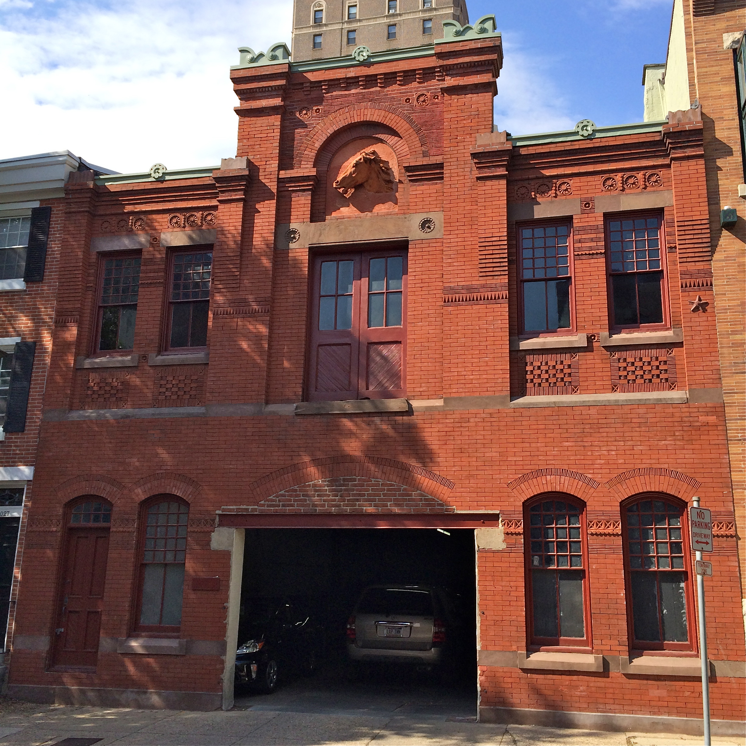 This horse stable turned garage on Rittenhouse Street is being converted to residential use.
