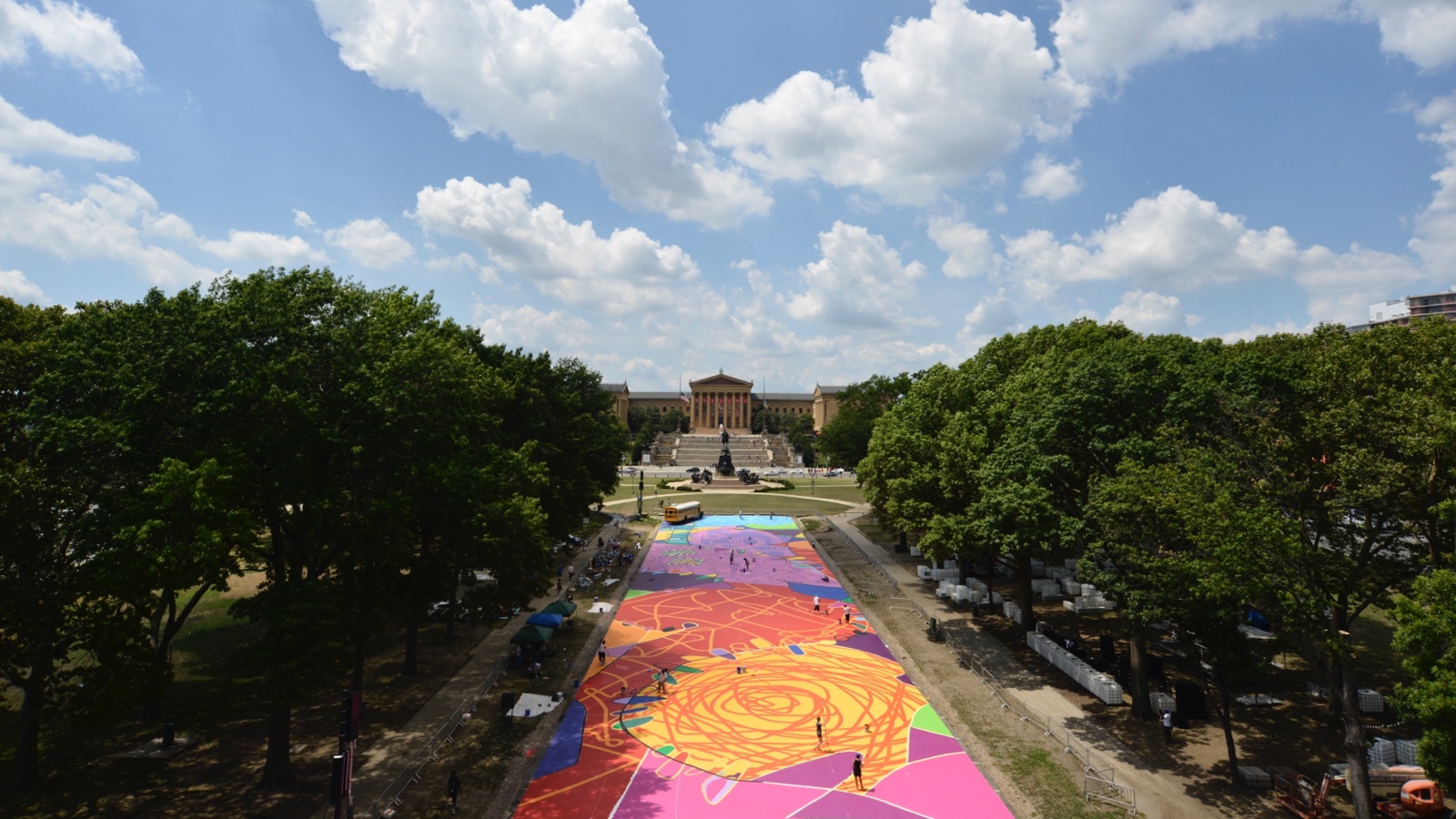 View on 'Rhythm & Hues' at Eakins Oval.  (Bastiaan Slabbers for NewsWorks)